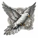 holy spirit christian dove tattoo design idea