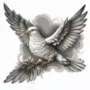 holy spirit christian dove tattoo design idea