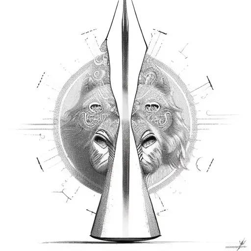 peace and never give up attitude  tattoo design idea