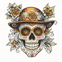 sugar skull tattoo design idea