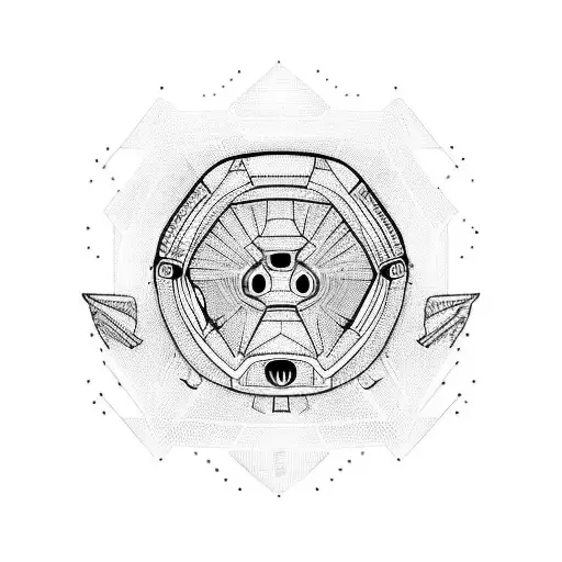 ferrari f40 ufo human tattoo design idea