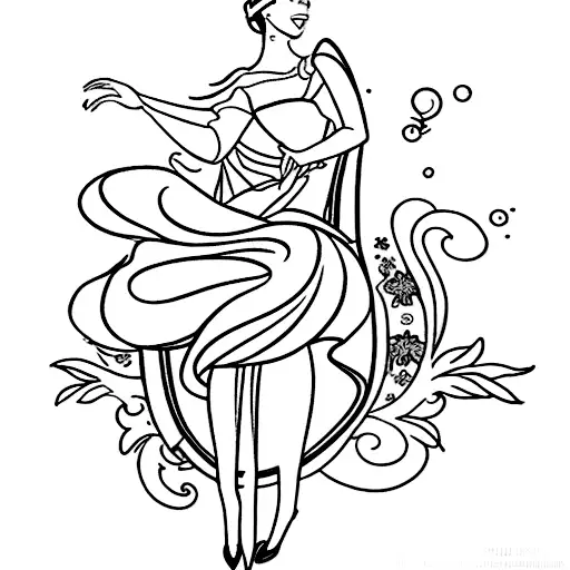 cinderella tattoo design idea