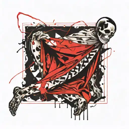 ghost under a sheet with a boner tattoo design idea