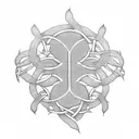 A tree of life with intricate branch patterns surrounded by a celtic circle tattoo design idea