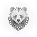 Celtic bear head tattoo design idea