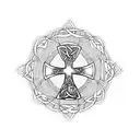 Celtic cross and tree of life  tattoo design idea