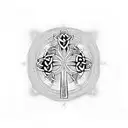 Celtic cross and tree of life  tattoo design idea