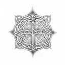 Celtic cross and tree of life  tattoo design idea