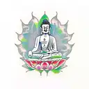 Buddha tattoo design idea