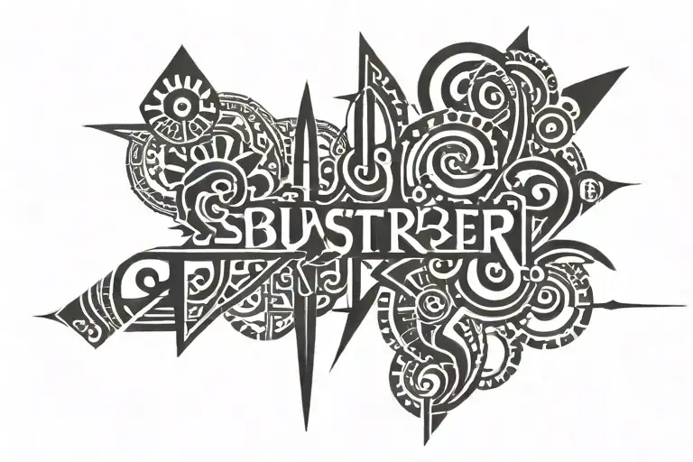 Oliver Buster names written tattoo design idea