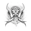 baphomet and satan tattoo design idea