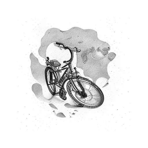bike dj music cdj tattoo design idea