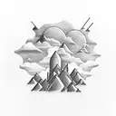 reach for the stars, cause if you fall you'll land on the clouds tattoo design idea