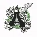 green day, punk style tattoo design idea