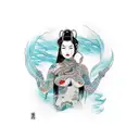 shibari siren underwater  tattoo design idea