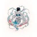 shibari siren underwater  tattoo design idea