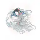 shibari siren underwater  tattoo design idea