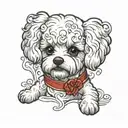 bichon frise tattoo design idea