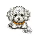 bichon frise tattoo design idea