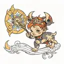 summer solstice, 10.10am, baby boy, gemini, fighter tattoo design idea