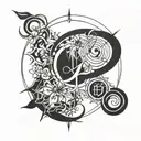 new life tattoo, summer solstice, power, gemini sign tattoo design idea