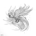 Phoenix tattoo design idea