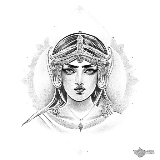 greek godess tattoo design idea