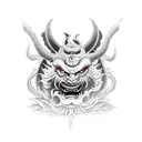 chinese demon tattoo design idea