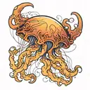 sea ​​jellyfish tattoo design idea