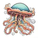 sea ​​jellyfish tattoo design idea
