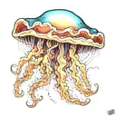 sea ​​jellyfish tattoo design idea