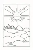 sun setting Philippine sun tattoo design idea