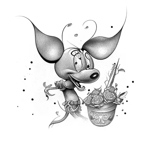 minnie tattoo design idea