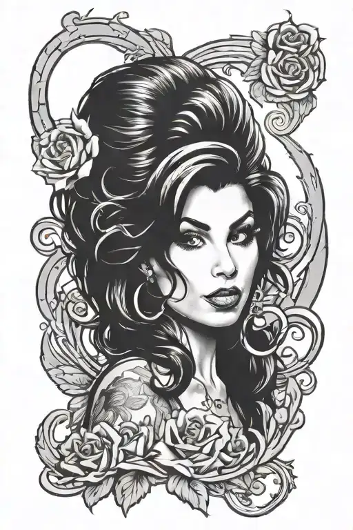 Amy Winehouse tattoo design idea