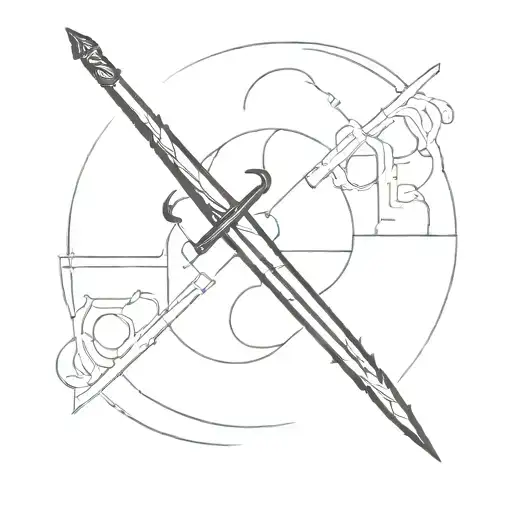 sword representing civil engineering tattoo design idea