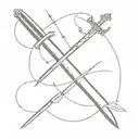 sword representing civil engineering tattoo design idea