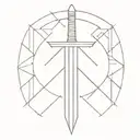 sword representing civil engineering tattoo design idea