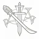 sword representing civil engineering tattoo design idea