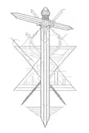 civil engineering sword tattoo design idea