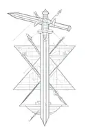 civil engineering sword tattoo design idea