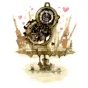 broken leaking steampunk heart tattoo design idea
