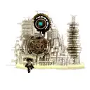 broken leaking steampunk heart tattoo design idea