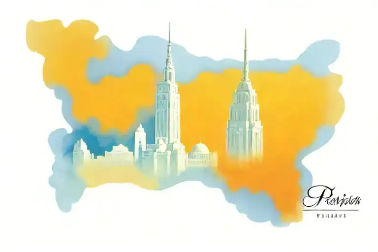 Persian empire state building tattoo design idea