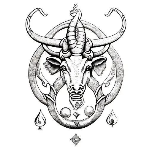 Capricorn Aquarius, Taurus  tattoo design idea