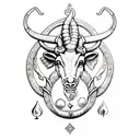 Capricorn Aquarius, Taurus  tattoo design idea