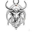 Capricorn Aquarius, Taurus  tattoo design idea