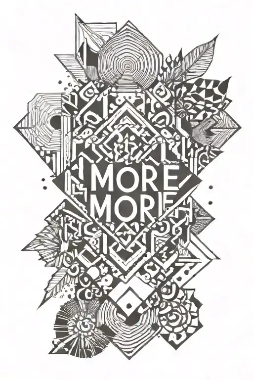Do More, Resilience, Perseverance Written In Words tattoo design idea