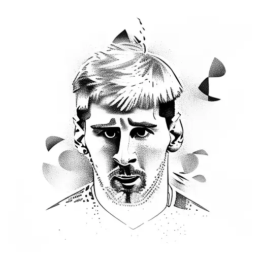 Messi with world cup tattoo design idea