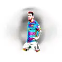 Messi with world cup tattoo design idea