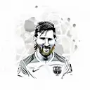 Messi with world cup tattoo design idea